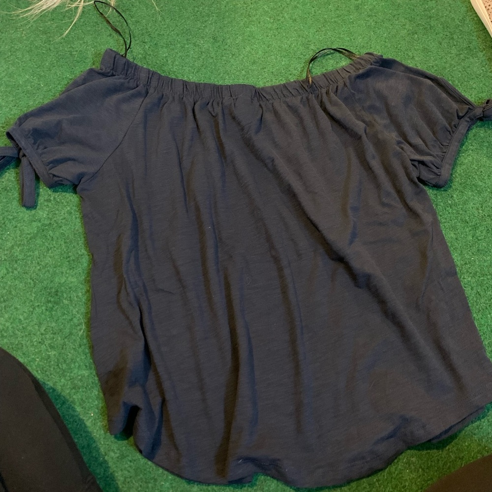 Dark blue off the shoulder top